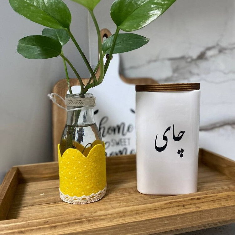 بانکه سرامیکی مربع - چای