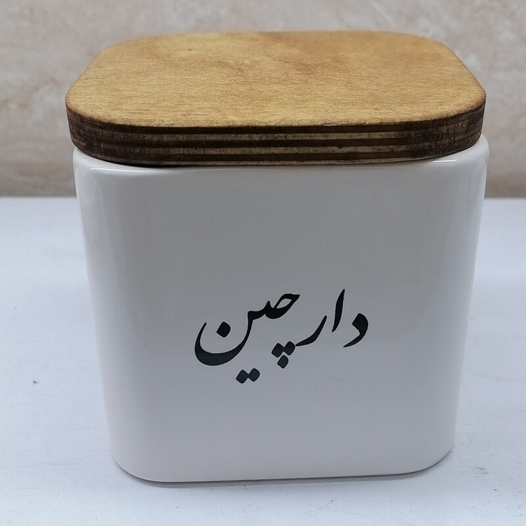 بانکه ادویه سرامیکی مربع سایز مینی پک هشت عددی