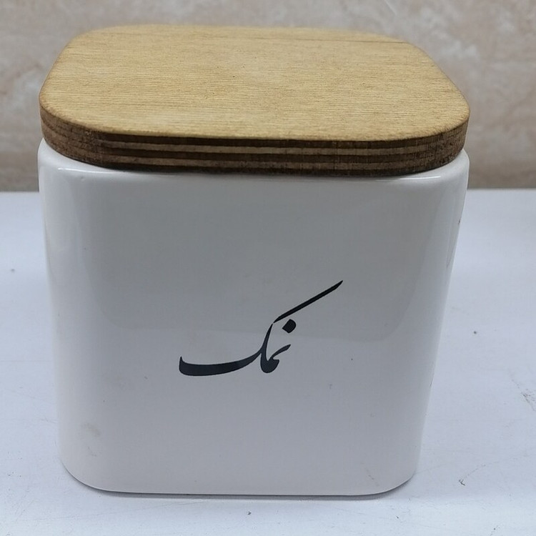 بانکه ادویه سرامیکی مربع سایز مینی پک هشت عددی