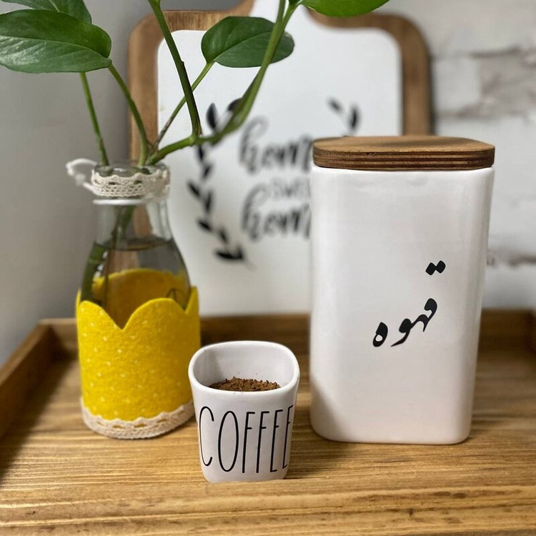 بانکه سرامیکی مربع پک شش عددی فارسی