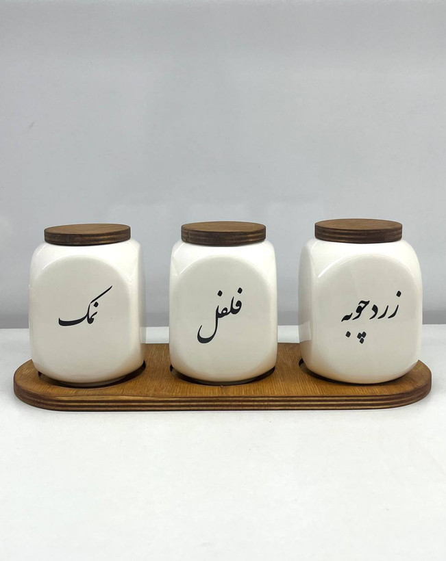 عکس محصول بانکه سرامیکی ادویه مدل دایس سایز کوچک - ظروف سرامیکی