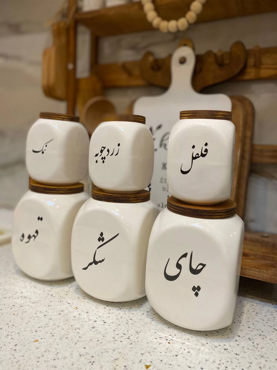 بانکه سرامیکی طرح دایس سایز متوسط و کوچک فارسی