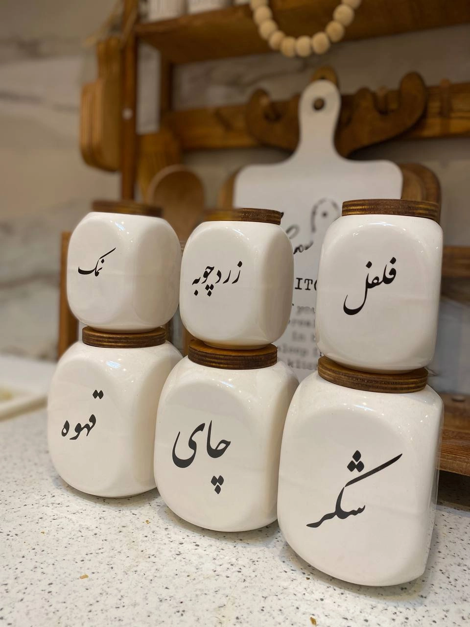 بانکه سرامیکی طرح دایس سایز متوسط و کوچک فارسی