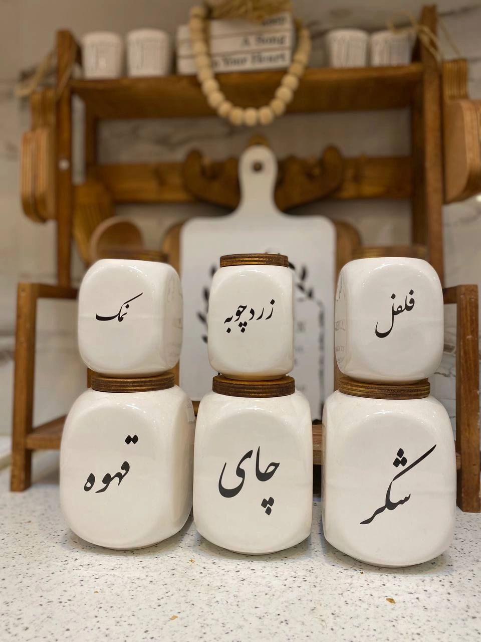 بانکه سرامیکی طرح دایس سایز متوسط و کوچک فارسی