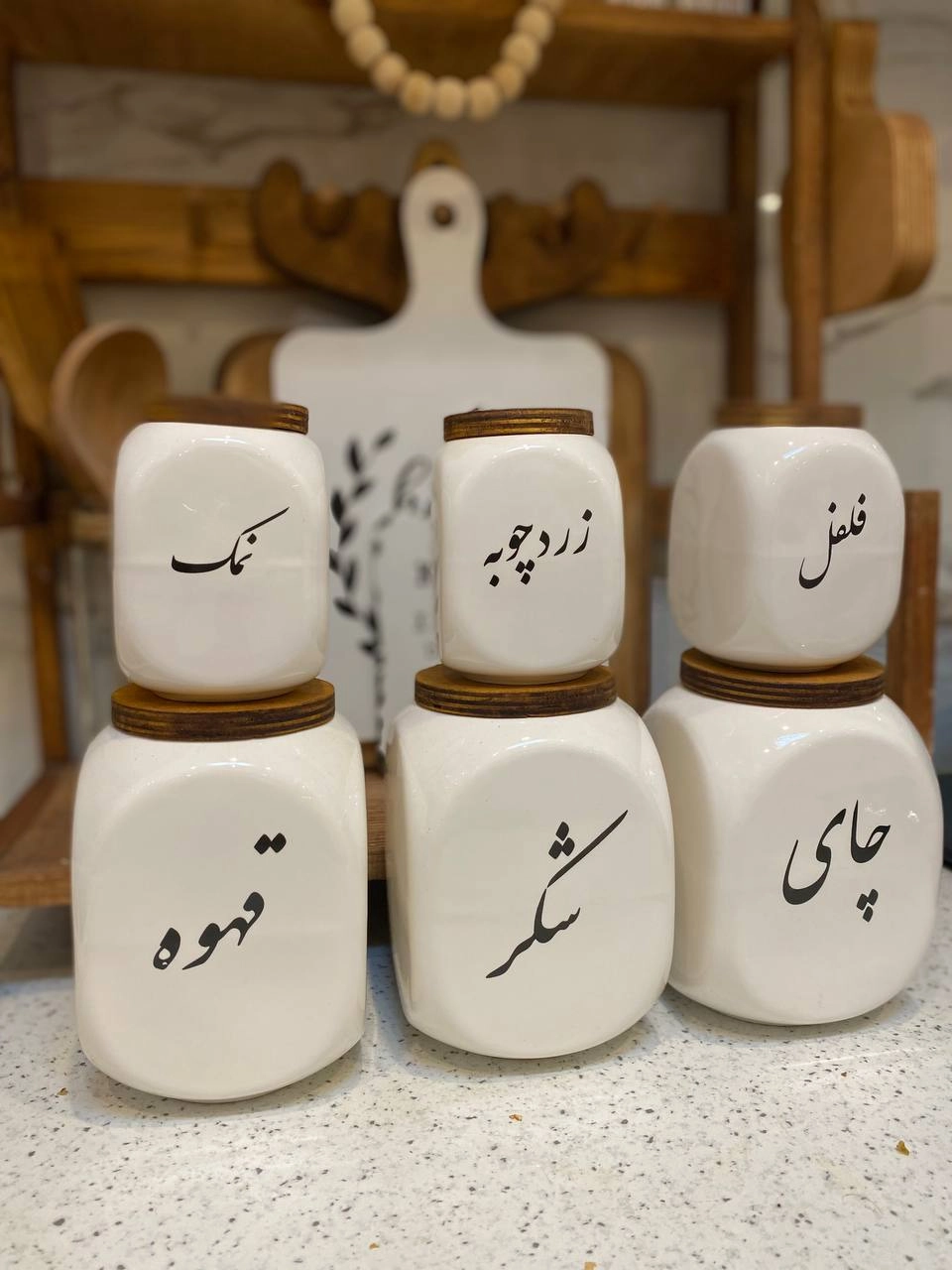بانکه سرامیکی طرح دایس سایز متوسط و کوچک فارسی