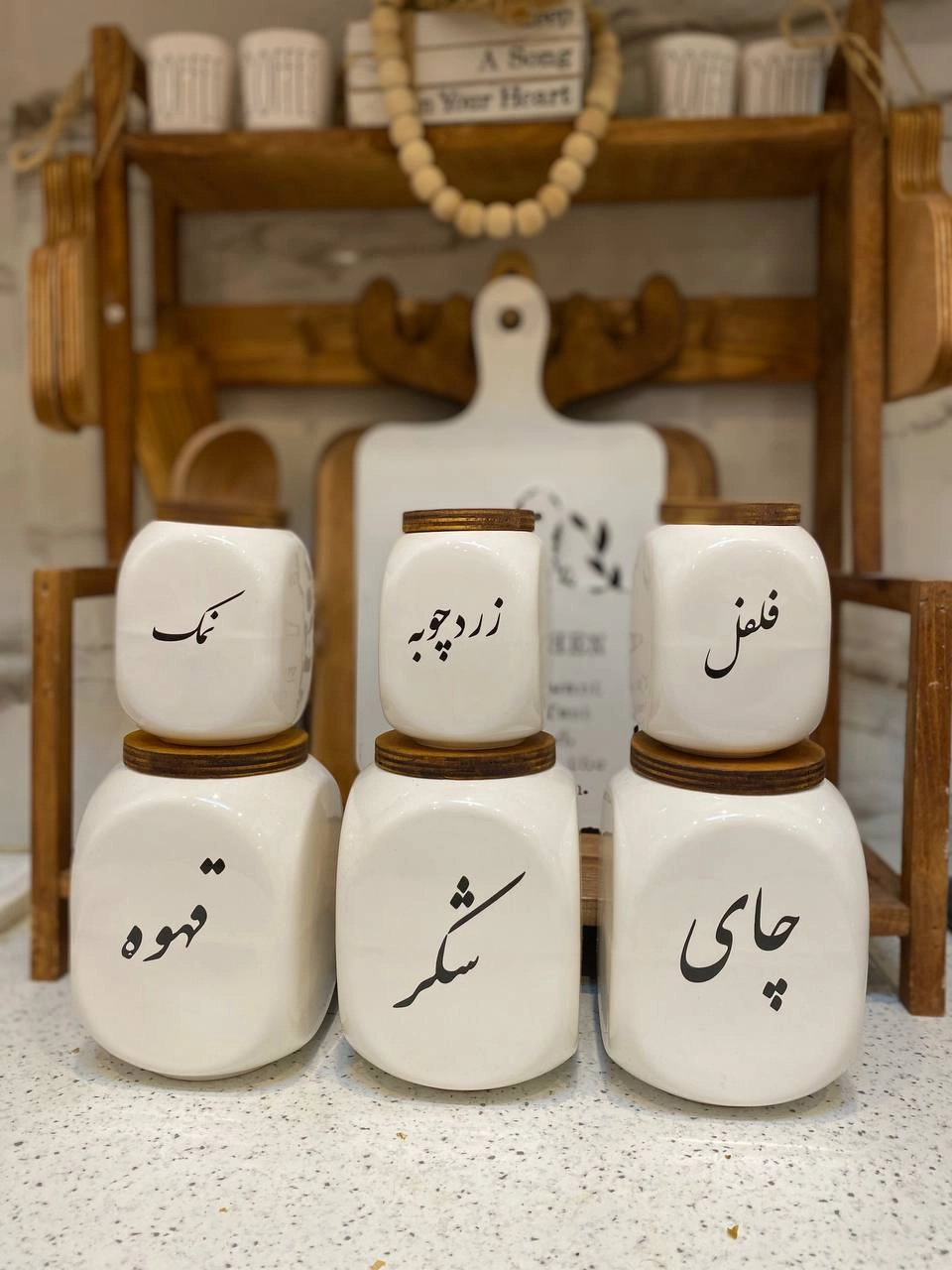بانکه سرامیکی طرح دایس سایز متوسط و کوچک فارسی