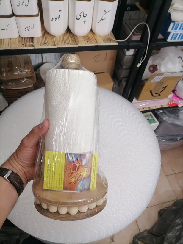 جا دستمالی رولی طرح مهره دار